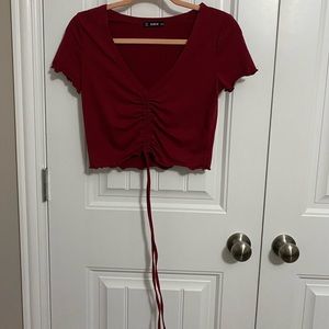 Red short sleeve shirt